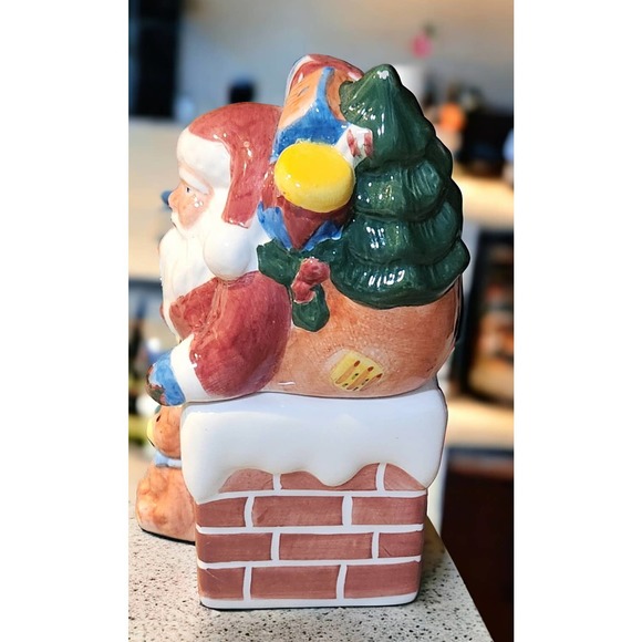 RARE PORTMERION A CHRISTMAS STORY SANTA STACKING SALT/PEPPER SHAKERS - Picture 2 of 8